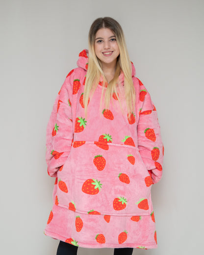 Strawberry - Hoodie Blanket