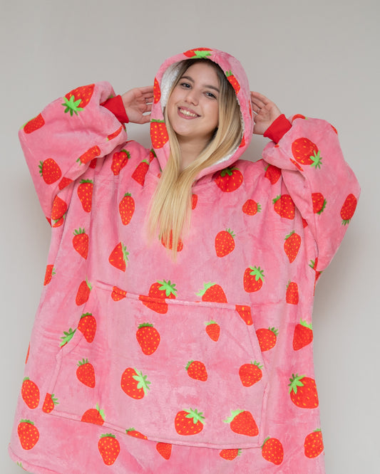Strawberry - Hoodie Blanket