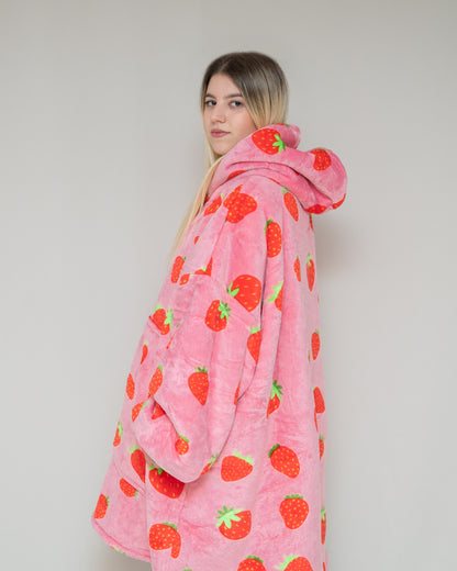 Strawberry - Hoodie Blanket